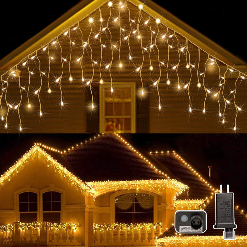 The Holiday Aisle® 400 LED 32 FT Icicle Lights & Reviews Wayfair